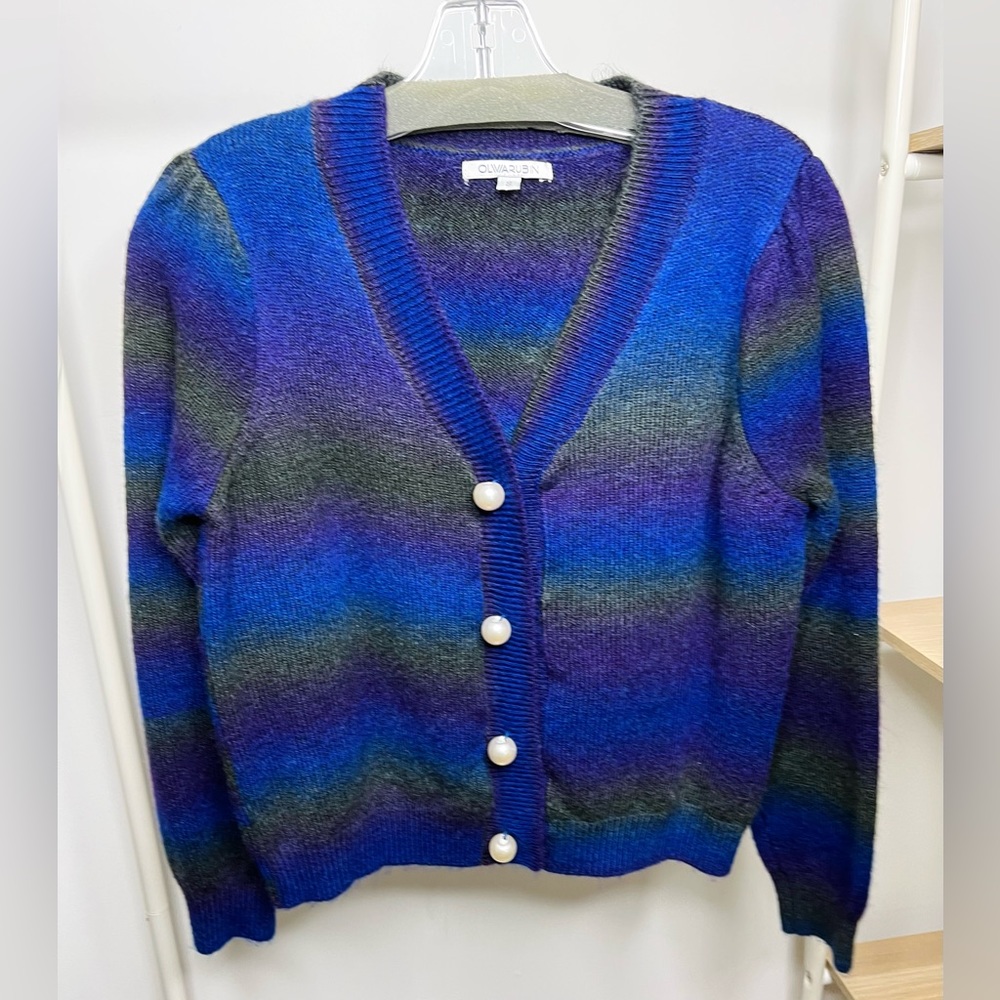 Olivia Rubin sweater wool blend cardigan w/ pearl buttons, size S